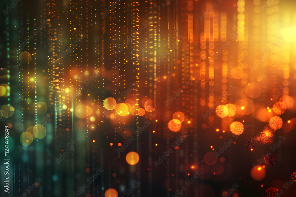 Aufkleber vibrant abstract background with glowing bokeh lights creating a dynamic visual effect