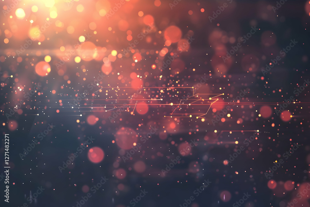 Poster abstract light bokeh background with colorful particles and soft glows creating a dreamy atmosphere