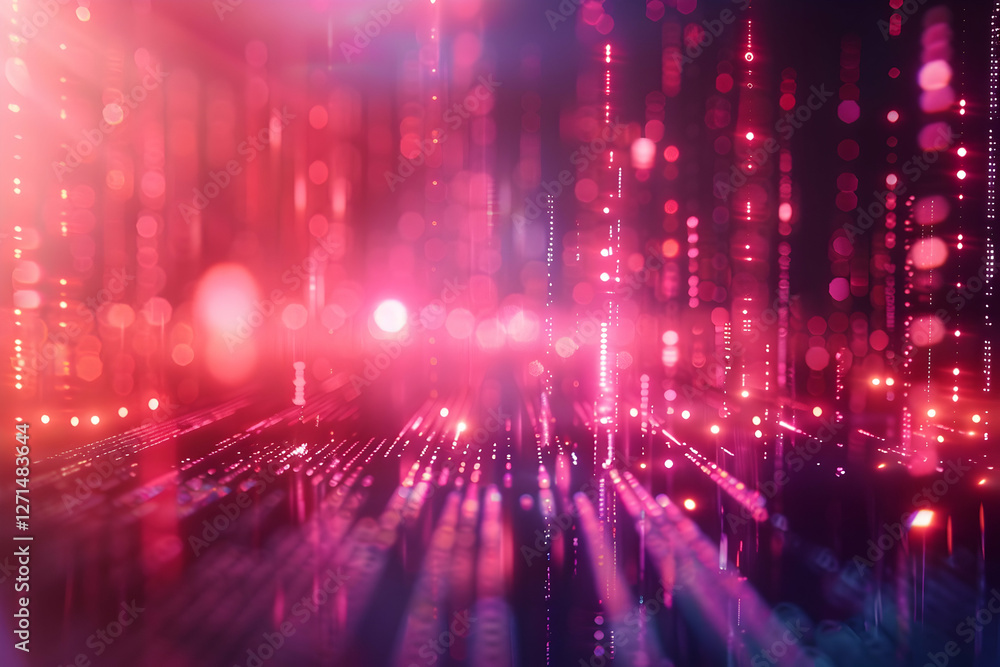 Aufkleber abstract digital background with vibrant lights and patterns creating a dynamic atmosphere