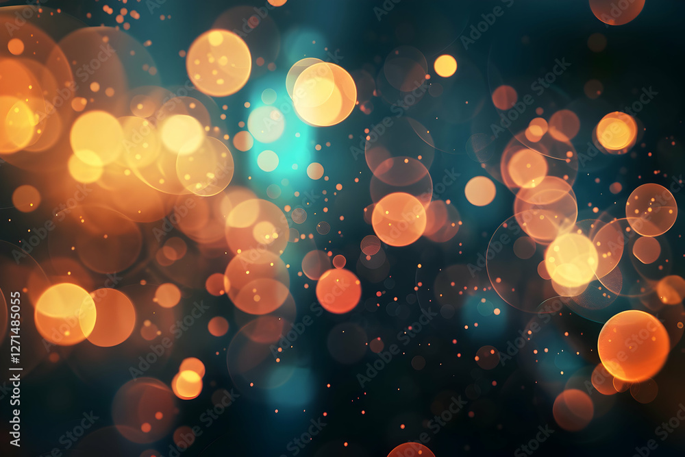Aufkleber abstract bokeh lights in vibrant colors creating a dreamy atmosphere with a blurred background