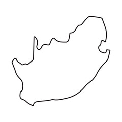 map of South Africa line icon