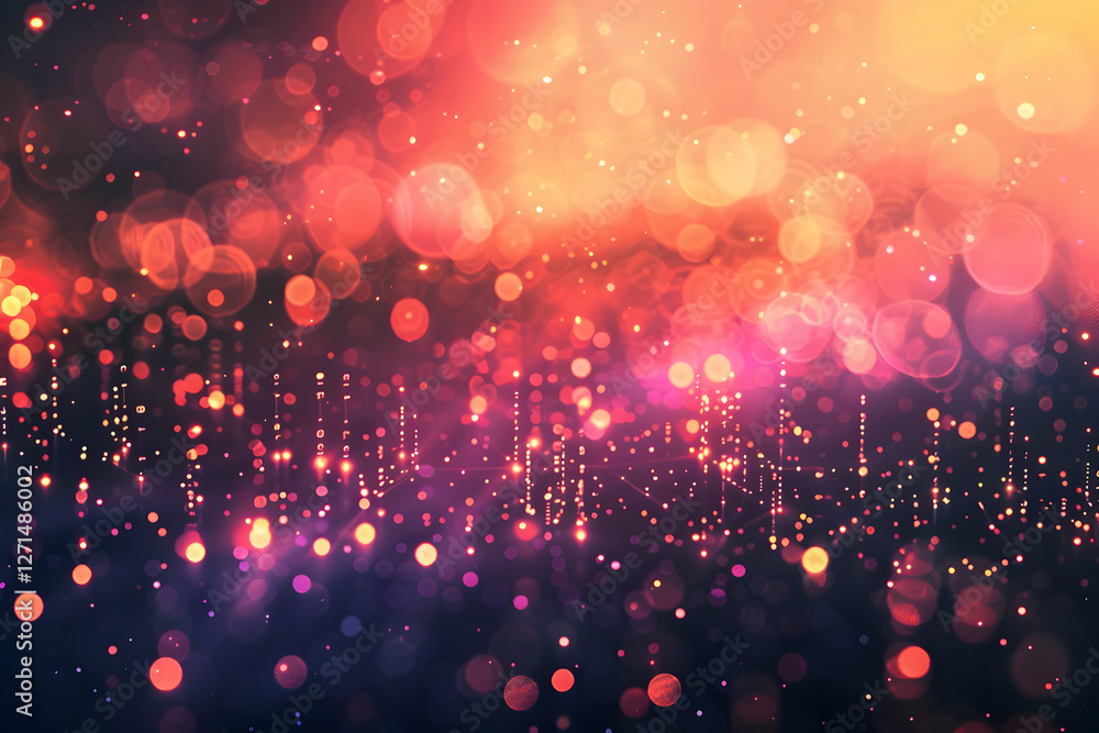 Poster vibrant abstract background with colorful bokeh lights creating a festive atmosphere (3)