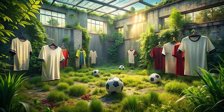 Abandoned Soccer Field: 4-3-3 Formation, Blank Jerseys - Urban Exploration Photography