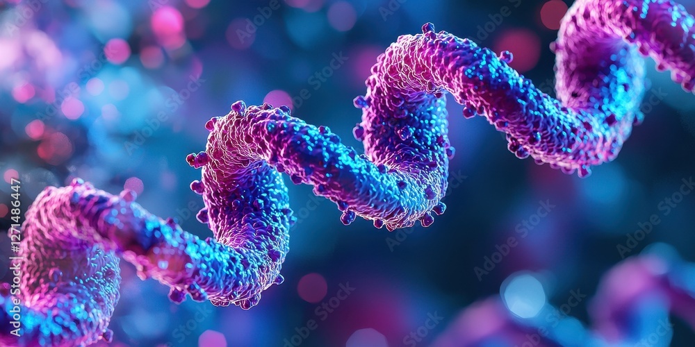 Poster helix molecular structure science rendering