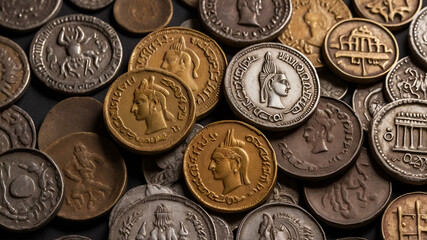 Old coins of different countries