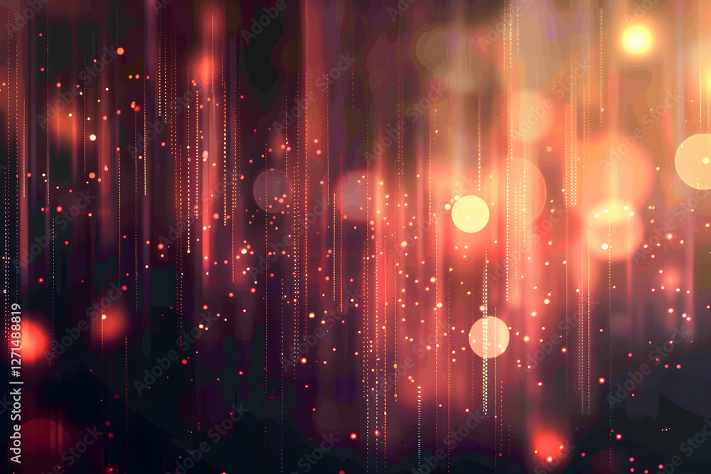 Aufkleber abstract background with vibrant light streaks and bokeh effects creating a dreamy atmosphere