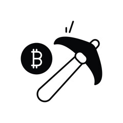 Bitcoin Mine vector icon