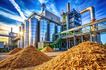 Renewable fuel production at a state-of-the-art biomass plant.