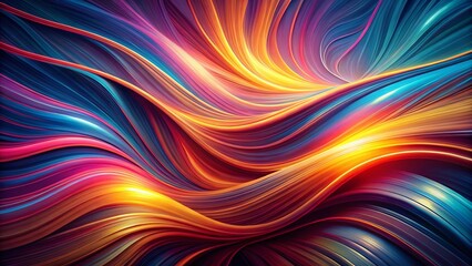 Obraz premium Abstract Background: Wriggling Lines, Dynamic Design, Left Copy Space