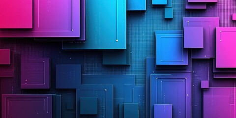 Abstract Geometric Pattern in Vibrant Colors with a Modern Digital Aesthetic