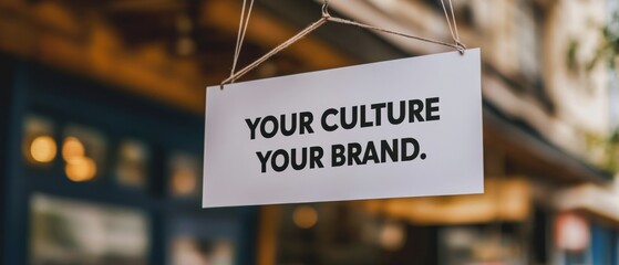 Defining Your Brand Through Culture, Image emphasizes powerful connection between companys culture and its brand identity, reminding businesses to align both for greater impact
