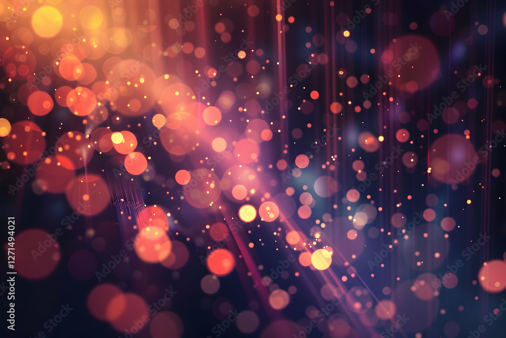 Aufkleber vibrant abstract background with colorful bokeh lights creating a dreamy atmosphere (9)
