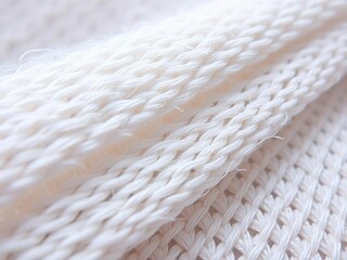 Close-up of intricate patterns on white fabric, threads, material, texture