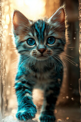 Obraz premium cat with blue eyes
