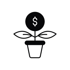 Money Growth vector icon