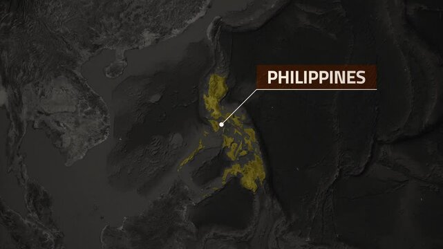 Philippines VOX Style Map Animation in 4K UHD Highlighting Archipelagic Geography