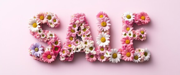 Summer Floral arrangement spelling "SALE