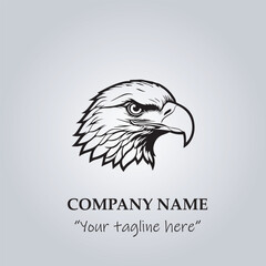 Head of Eagle logo company design vector illustration
