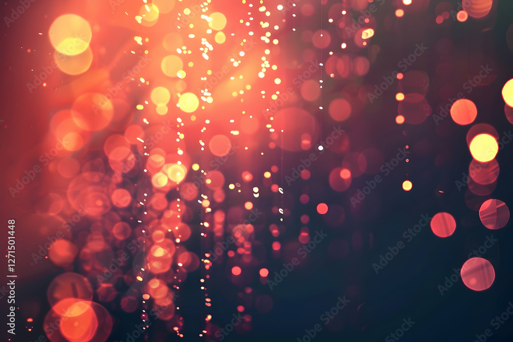 Poster abstract background with shimmering bokeh lights creating a festive atmosphere