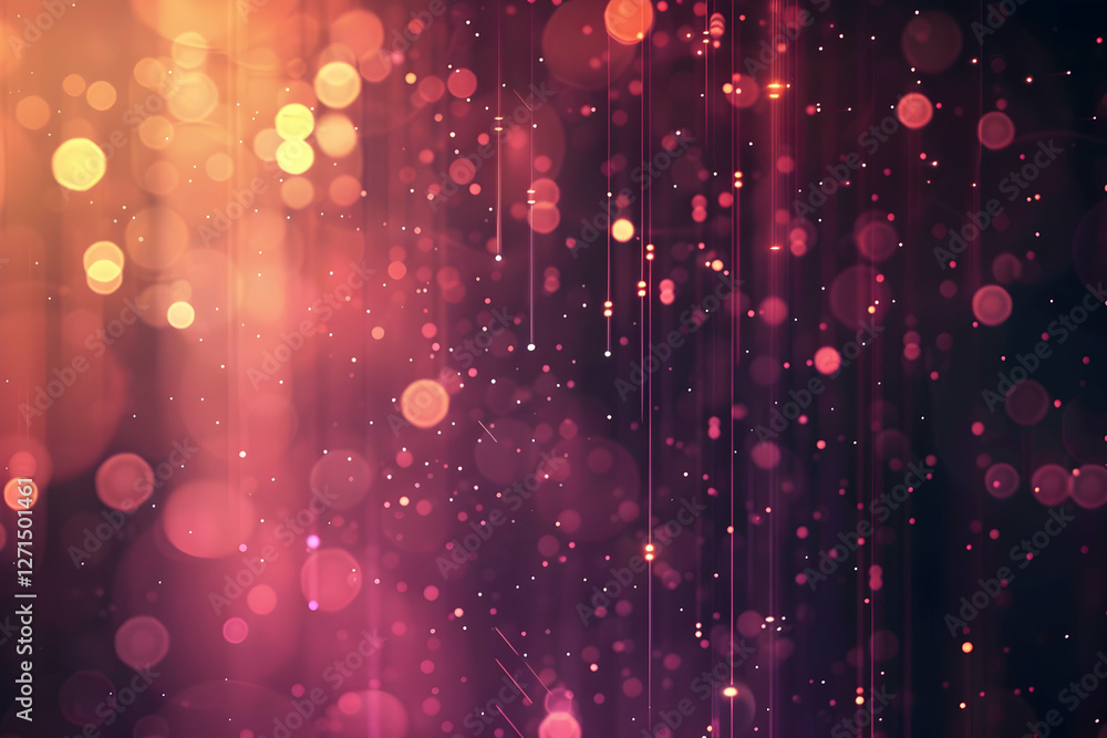 Poster abstract background with colorful bokeh lights creating a dreamy atmosphere for design use