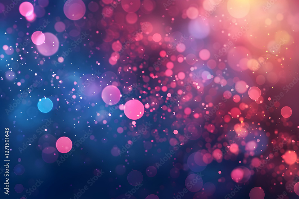Poster abstract colorful bokeh background with vibrant circles and soft light effects
