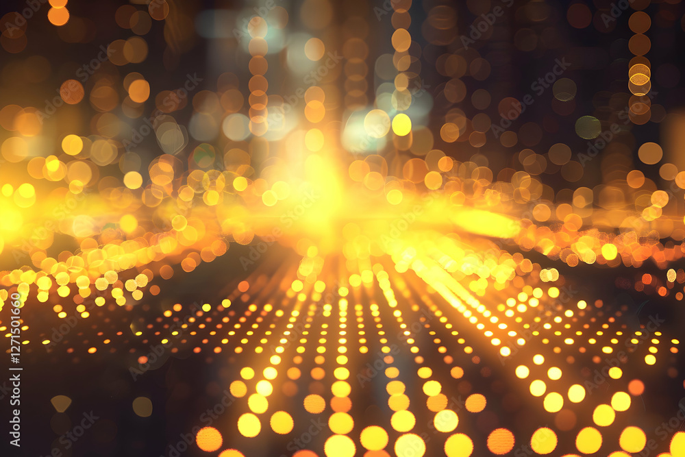 Poster abstract golden bokeh background with shimmering lights creating a vibrant atmosphere (1)