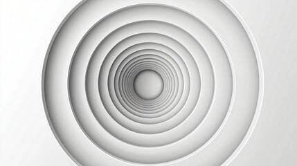 Fototapeta premium Abstract white circles tunnel background design
