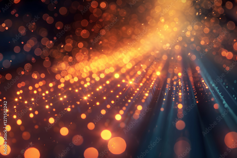 Poster abstract light trails with bokeh effect, creating a vibrant atmosphere for creative backgrounds