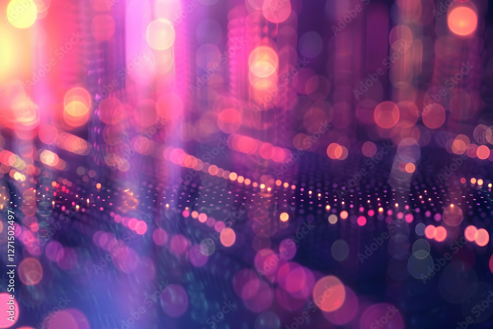 Poster vibrant abstract background with colorful bokeh lights creating a dreamy atmosphere (12)