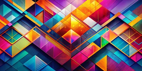Obraz premium Abstract Geometric Background: Modern Colorful Design for Website and Presentation