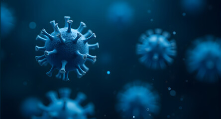 Microscopic Virus Cell Illustration