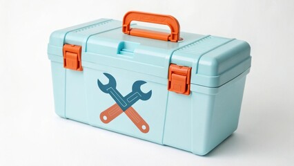 A colorful toolbox featuring wrenches, perfect for DIY projects and home repairs.