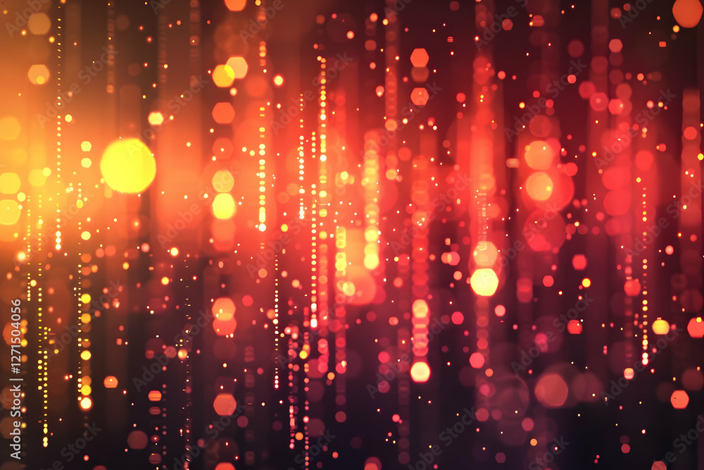 Poster vibrant bokeh lights create a mesmerizing abstract background with warm tones and sparkles