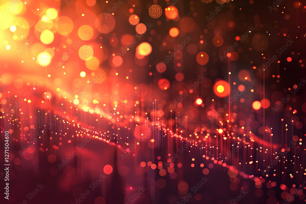 Poster abstract vibrant background with glowing bokeh lights creating a warm atmosphere (1)