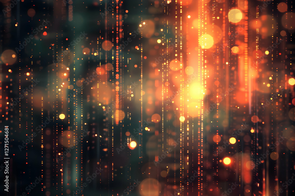 Poster abstract background with glowing particles and light streaks creating a vibrant atmosphere (2)