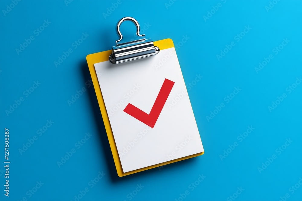 Poster a clean minimalist icon of a clipboard with a checkmark, symbolizing a successful job application