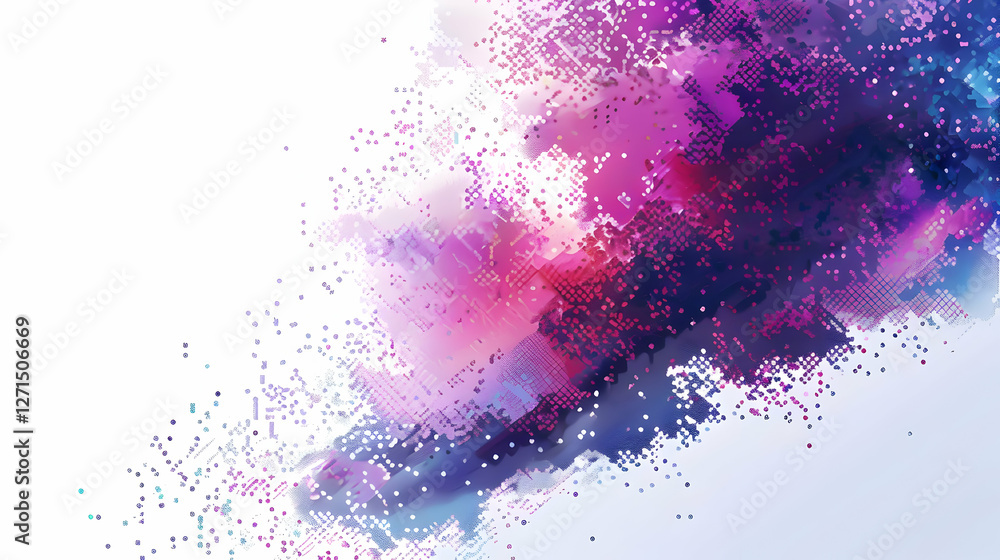 Poster abstract colorful digital art showcasing vibrant hues and dynamic patterns in a modern design