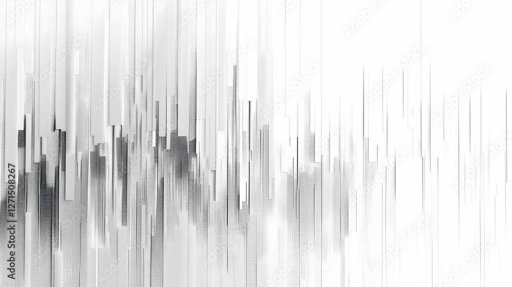 Poster abstract monochrome design featuring vertical lines creating a dynamic visual rhythm