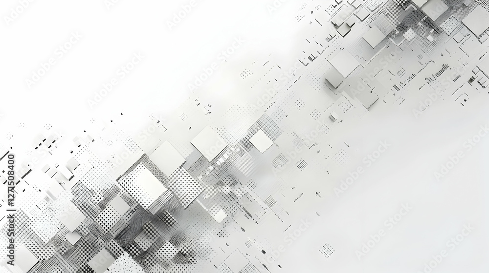 Aufkleber abstract composition of geometric shapes creating a dynamic sense of movement and depth