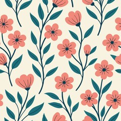 Seamless patterns. Fabric pattern. Watercolor flowers on a light background. Textile, Tile 