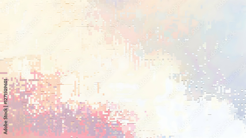 Poster abstract blend of soft pastel colors creating a serene and calming atmosphere
