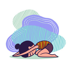 Cute Girl In Yoga Pose