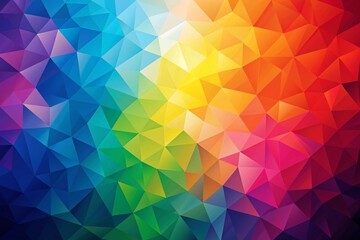 Obraz premium Abstract Polygonal Rainbow Background: Vibrant Geometric Design for Modern Projects