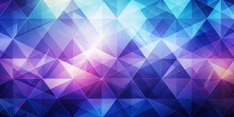 Fototapeta premium Abstract Purple & Blue Triangle Geometric Wallpaper: Light, Generative AI Background