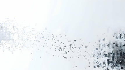 Obraz premium Abstract digital design with scattered pixels creating a sense of movement and depth