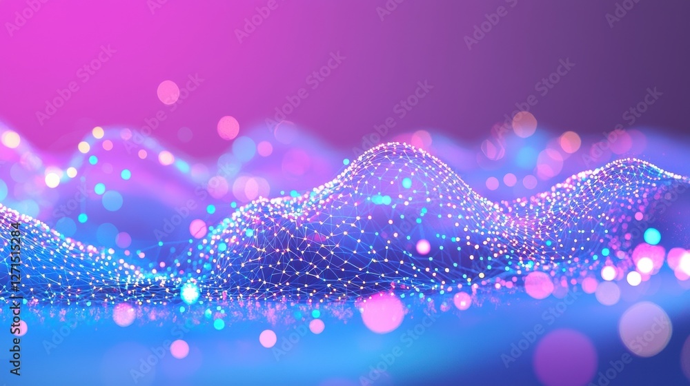Aufkleber digital tech hr human network abstract connection energetic vibes