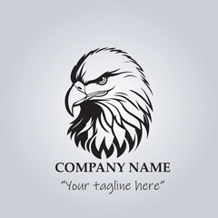 Head of Eagle logo company design vector illustration