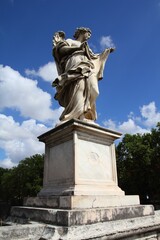 Angel with Sudarium in Rome, Italy. Monuments of Rome, Italian capital city.