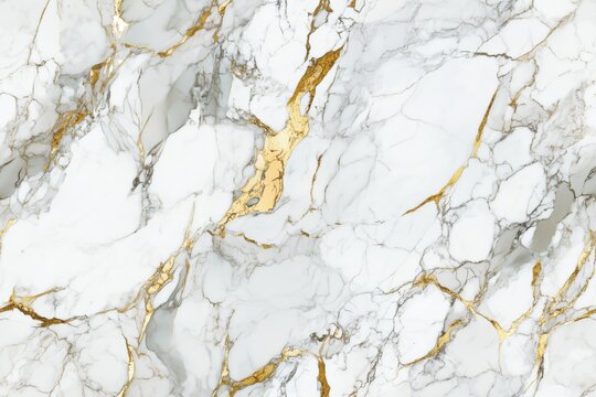 Textura abstrata de m&aacute;rmore com detalhes em dourado, cinza e branco, em padr&atilde;o seamless, criada com IA generativa, ideal para design de interiores e superf&iacute;cies sofisticadas