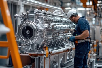 A powerful marine engine being installed in a yacht, demonstrating the engineering required for luxury .